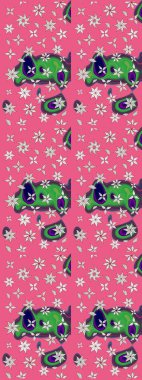 Pembe renklerde. Taslak dekoratif arka plan, çiçek mandala. Çiçek. Raster illüstrasyonu.