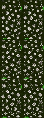 Robot resim. Raster illüstrasyonu. Küçük çiçekte sevimli çiçek deseni var..