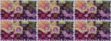 Suluboya kusursuz desen. Raster illüstrasyonu. Çiçeğin suluboya çizimlerinin mükemmel deseni. Dekorasyon ve tasarım için güzel bir desen. Moda baskısı. Eski.