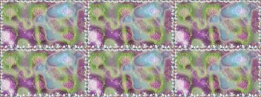 Elle çizilmiş. Raster resim. Sorunsuz çiçek desenli çiçekli, halk tarzında bırakır.