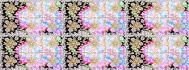 Doğu tarzında klasik tasarım öğesi. Tarafsız renkler üzerine geleneksel Arapça dekor. Duvar kâğıdı için altın süslü bir illüstrasyon. Çiçekli süslemeli, pürüzsüz bir desen. Süslü dantel iz sürücü.