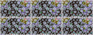 Düz Çiçek Elementleri Tasarımı. Renkli Bahar Temalı Kusursuz Arkaplan. Çiçeksiz desenli arka plan, yaz çiçekleri. Tarafsız renklerde çiçekler.