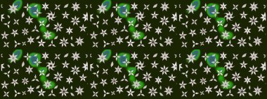 Çiçekli bahar çiçekleri. Küçük çiçekte güzel bir desen. Küçük renkli çiçekler. Moda baskıları için zarif bir şablon. Motley illüstrasyonu. Çizim.