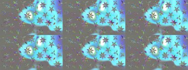 Eskiz arkaplan modeli. Suluboya, elle çizilmiş. Gri üzerine çiçekler. Raster stoku.