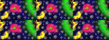 Raster illüstrasyonundaki çiçek desenli çizim. Suluboya tarzında mavi renkte çiçekler.