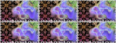 Mor renkli çiçekler. Raster illüstrasyonu. Kusursuz çiçek deseni duvar kağıdı için kullanılabilir.