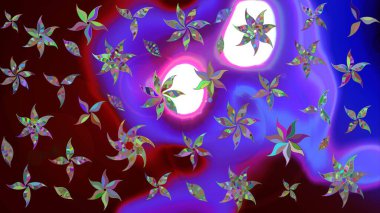 Mor renkli çiçekler. Düz Çiçek Elementleri Tasarımı. Güzel çiçek deseni. Renkli Bahar Teması çizim şablonu.