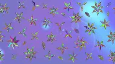 Raster illüstrasyonu. Çiçekli karalama şeklinde Raster çiçek deseni. Nazikçe, yaz çiçekleri menekşe renklerinde.