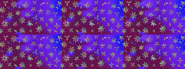 Küçük çiçekli şirin bir desen. Çiçek ve yapraklı çiçek deseni. Raster illüstrasyonu.