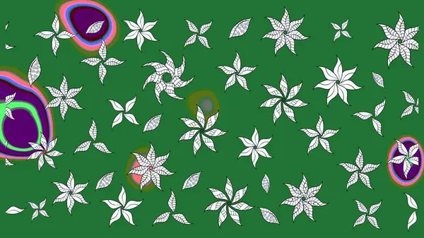 Raster illüstrasyonu. Tekstil veya kitap kapakları, imalat, duvar kağıtları, baskı, hediye paketi ve yapıştırma kitabı için çiçek eskizi geçmişi. Küçük ölçekli çiçeklerdeki basit sevimli desen.