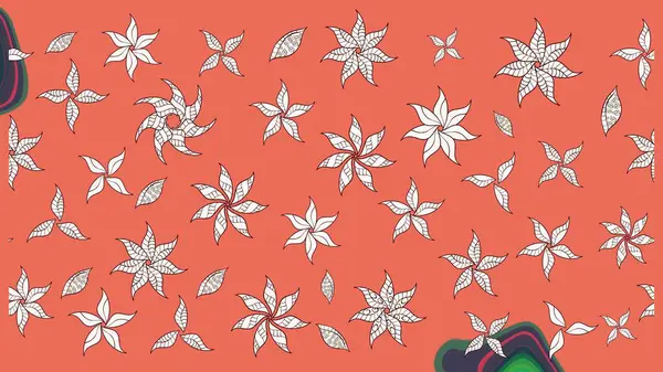 Çiçek tasarımı için inanılmaz bir kolaj cenneti tarzı. Parlak çiçekli kolaj çiçekleri turuncu. Çiçekli zambaklar eskiz arka planı.