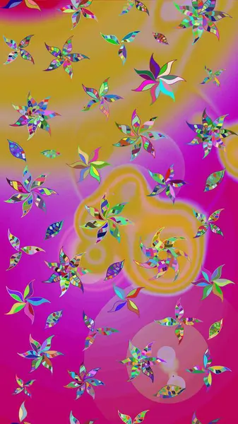 Sketch Floral Pattern in Raster illustration. Fancy fabric pattern. Colour Spring Theme sketch pattern Background. Flat Flower Elements Design.