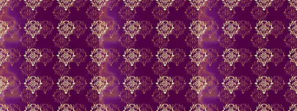 Altın karalama fantezi yapraklarından Raster soyut çiçek çelengi ve mor, kahverengi ve bej renkli bir çiçek. El yapımı dekoratif çerçeve, albüm kapağı, tebrik kartı, klasik Art deco tarzı.