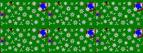 Çiçekli eskiz deseni. Yeşil renkli çiçekler. El çizimi. Suluboya çizimi.