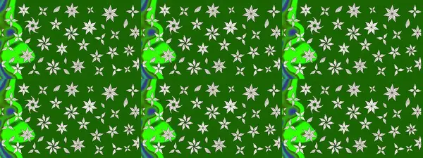 Çiçekli karalama şeklinde Raster çiçek deseni. Nazik, narin çiçek arkaplanı. Yeşil renkte çiçekler.
