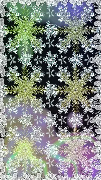 Altın şablon. Raster illüstrasyonu. Kart, duvar kağıdı, ambalaj ve tekstil için klasik tasarım. Gri renkli Royal retro. Kusursuz desenli altın elementler. Çiçeksel klasik doku.