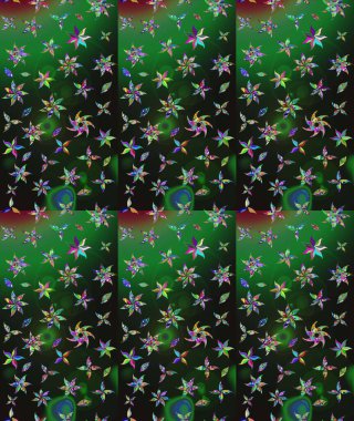 Gri renkli etnik çiçekli zarif eskiz deseni. Raster Çiçek İllüstrasyon Şirin Tekstil.