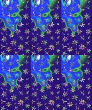 Mavi renkli çiçekler. Renkli Yaz Temalı eskiz kalıbı. Düz Çiçek Elementleri Tasarımı. Çiçekli retro deseni çiz.