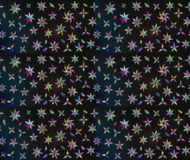 Hediye ambalaj kağıdı, tebrik kartları, posterler ve pankart tasarımı. Raster düz çiçek çizim deseni. Gri renkli çiçekler.