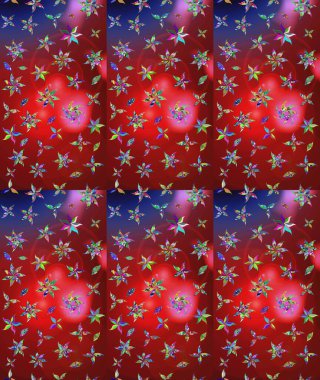 Kırmızı renkte çiçekler. Çiçekli karalama şeklinde Raster çiçek deseni. Nazikçe, güzel çiçek arkaplanı..