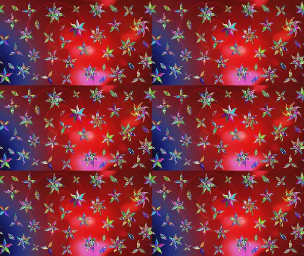 Raster illüstrasyonu. Düz Çiçek Elementleri Tasarımı. Zentangle soyut çiçekleri. Karalama çiçeği. Güzel kumaş deseni. Renkli Bahar Teması çizim şablonu.