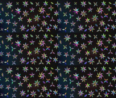 Hediye ambalaj kağıdı, tebrik kartları, posterler ve pankart tasarımı. Raster düz çiçek çizim deseni. Gri renkli çiçekler.