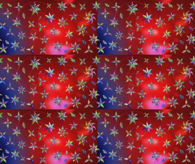 Raster illüstrasyonu. Düz Çiçek Elementleri Tasarımı. Zentangle soyut çiçekleri. Karalama çiçeği. Güzel kumaş deseni. Renkli Bahar Teması çizim şablonu.