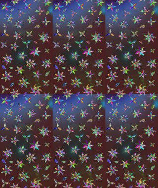 Çiçek desenli eskiz, yaz çiçekleri. Renkli Bahar Teması eskiz kalıbı. Düz Çiçek Elementleri Tasarımı. Kahverengi renkte çiçekler.