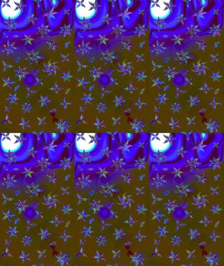 Elle boyanmış suluboya resim çizimleri, çiçekler ve bitkiler. Kahverengi renkte çiçekler.