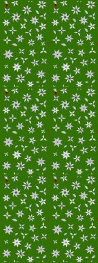 Raster suluboya çiçek deseni, narin çiçekler, yeşil çiçekler, tebrik kartı şablonu. Güzel kumaş deseni.