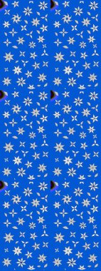 Raster suluboya çiçek deseni, narin çiçekler, mavi çiçekler, tebrik kartı şablonu. Raster Güzel kumaş deseni.