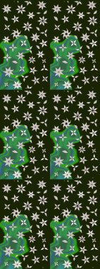 Elle çizilmiş. Doodle çiçekler ve dalları, otlar ve çiçekler. Güzel kumaş deseni. Raster illüstrasyon.