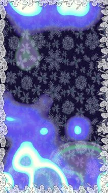 Raster illüstrasyonu. El çizimi. Çiçekli, yapraklı, çiçeksiz çiçek desenli..