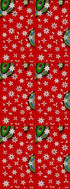 Çiçek çelengi. Raster illüstrasyonu. Desen, çizim, çiçek sınırı. Kıvırcık, parlak örgü. Eski moda arka plan. Güzel, pürüzsüz kumaş, tuval..