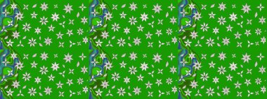 Çiçekli bahar çiçekleri. Küçük çiçekte güzel bir desen. Küçük renkli çiçekler. Moda baskıları için zarif bir şablon. Motley illüstrasyonu.