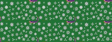 Tomurcukları çiçek olan sevimli bir çiçek deseni. Eskiz geçmişi. Raster illüstrasyonu. Kumaş, tekstil, duvar kağıdı baskısı için. Eski usul. Raster..