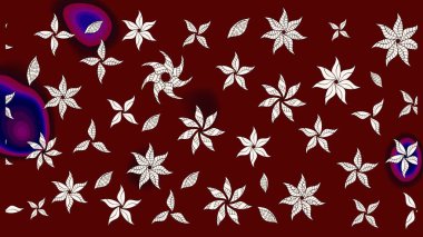 El çizimi çiçek çizimi deseni (fayans). Tekstil için suluboya eskiz deseni. Şirin çiçekli, desenli, kırmızı renkli çizim deseni.