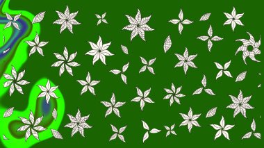 Şirin çiçekler. Raster Moda kumaş deseni. Çizgi çizimi deseni.