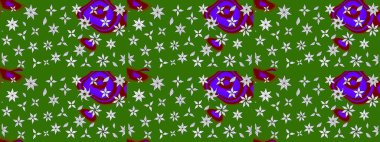 Eski usul küçük çiçekli şirin bir eskiz deseni. Moda arka planında parlak buketler. Kumaş, duvar kağıdı ve kağıt üzerine baskı yapmak için gelişen arka plan. Raster illüstrasyonu.