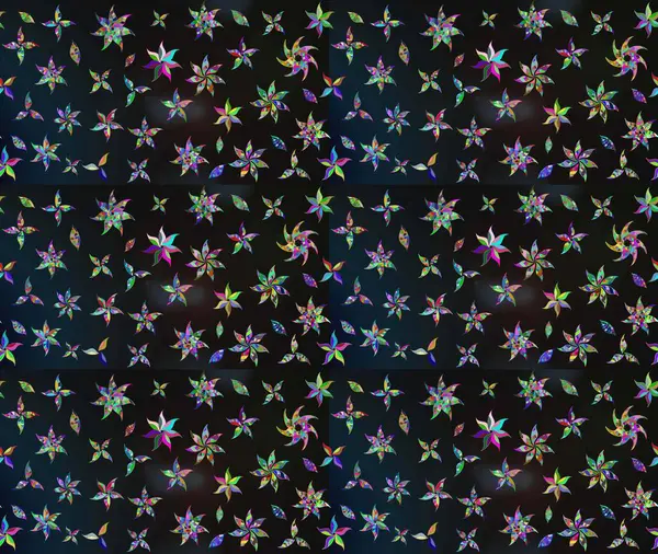 Küçük çaplı çiçeklerdeki basit şirin desenler. Tekstil veya kitap kapakları, imalat, duvar kağıtları, baskı, hediye paketi ve yapıştırma kitabı için çiçek eskizi geçmişi. Raster illüstrasyonu.