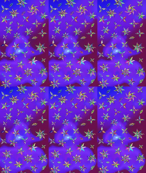 Moda baskısı. Suluboya çizim kalıbı. Dekorasyon ve tasarım için güzel bir desen. Raster illüstrasyonu. Çiçeğin suluboya çizimlerinin mükemmel deseni. Eski.