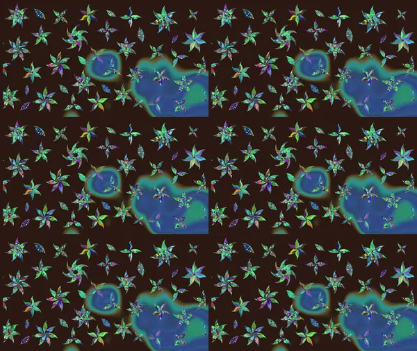 Çiçek arkaplan. Çiçek duvar kâğıdı. Raster illüstrasyonu. Kahverengi renkli şirin tekstil. Renkli çizim deseni.