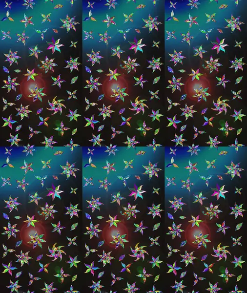 Renkli Bahar Teması eskiz kalıbı. Raster illüstrasyonu. Düz Çiçek Elementleri Tasarımı. Şirin çiçek elementleri. Çizim deseni Modaya uygun kumaş deseni.