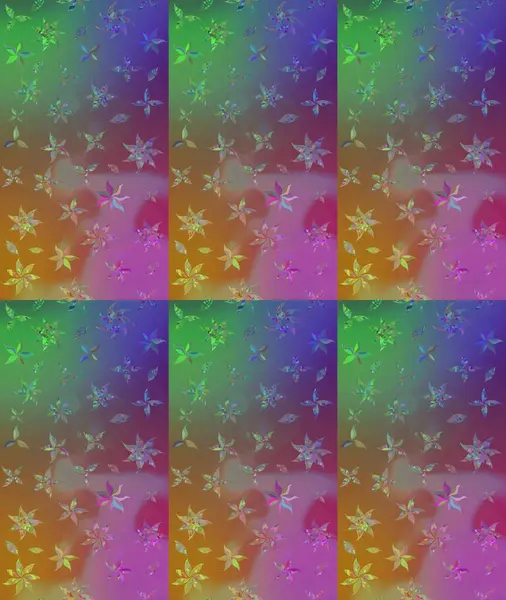 Raster Floral Illustration, Asyalı tekstil. Kahverengi renkli etnik çiçeklerle zarif bir eskiz deseni..