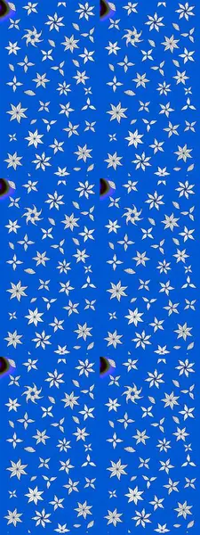 Raster suluboya çiçek deseni, narin çiçekler, mavi çiçekler, tebrik kartı şablonu. Raster Güzel kumaş deseni.