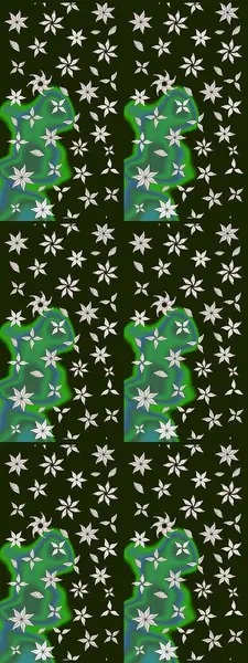 Elle çizilmiş. Doodle çiçekler ve dalları, otlar ve çiçekler. Güzel kumaş deseni. Raster illüstrasyon.