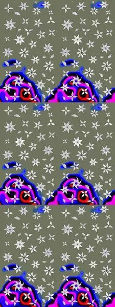 Eskiz modeli etnik tasarım. Yatak çarşafları, ceket, paket tasarımı, kumaş ve moda kavramları için tekstil baskısı. Çiçekleri, deniz kabukları, mandalaları ve suluboya efektleri olan deniz altyapısı.