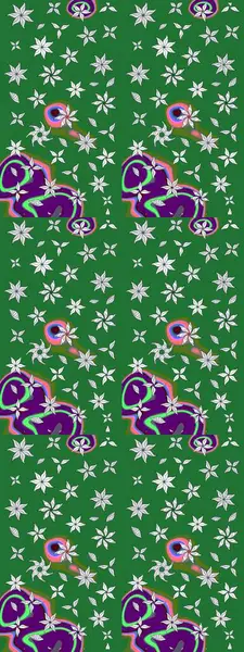 Suluboya, elle çizilmiş. Raster - stok. Vadinin yeşil renkli çiçekleri. Taslak arkaplan deseni.