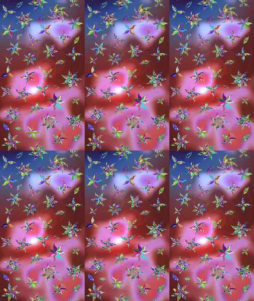 Kahverengi renkli şirin tekstil. Raster illüstrasyonu. Çiçek arkaplan. Renkli çizim kalıbı. Çiçek duvar kağıdı.