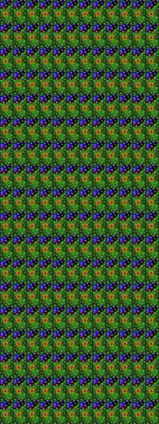 Yeşil kıvırcık çiçekler yeşil renkte şekillenir. Raster illüstrasyonu. Klasik çiçek tasarım elementleri.